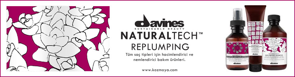 Davines Natural Tech Replumping Tüm saç tipleri için hacimlendirici ve nemlendirici bakım ürünleri.