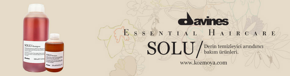 Davines Essential Haircare SOLU Derin temizleyici arındırıcı bakım ürünleri.