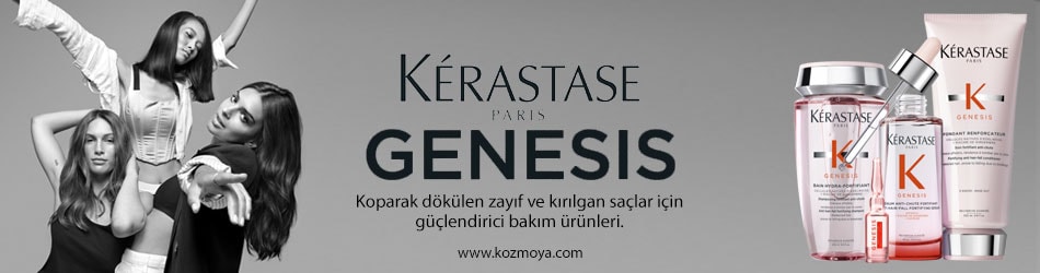 Kerastase Genesis Kerastase Genesis Koparak dökülen zayıf ve kırılgan saçlar için güçlendirici bakım ürünleri.