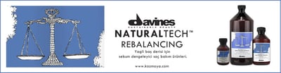 Davines Rebalancing Davines Natural Tech Rebalancing Yağlı Baş derisi için sebum dengeleyici bakım ürünleri.