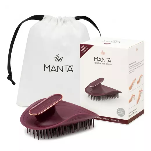 Manta Kırılma Önleyici Esnek ve Hassas Kolay Tarama Fırçası Classic Burgundy