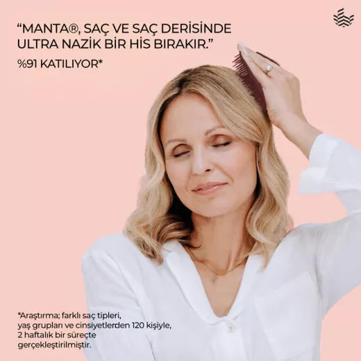 Manta Kırılma Önleyici Esnek ve Hassas Kolay Tarama Fırçası Classic Burgundy