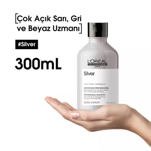 LOREAL Silver Gri ve Beyaz Saçlar İçin Parlaklık Veren Şampuan 300ml