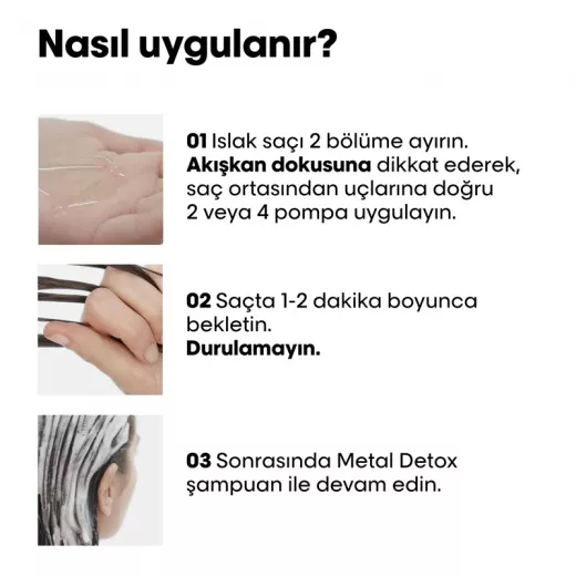 LOREAL Metal Detox Şampuan Öncesi Bakım Serumu 250ml
