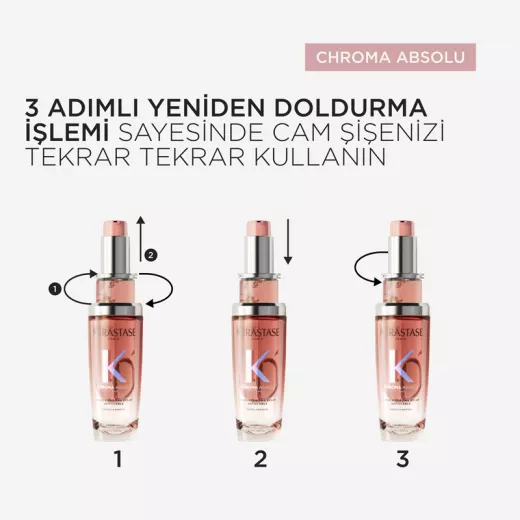 KERASTASE Chroma Absolu L'Huile Chroma Éclat Boyalı Saçlar İçin Bakım Yağı Refill 75ml