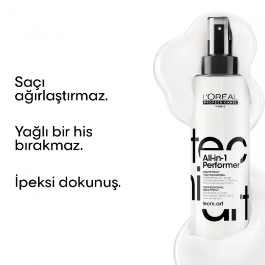 LOREAL Tecni Art All-in-1-Performer 30 Faydalı Durulanmayan Saç Bakım ve Şekillendirme Spreyi 190ml