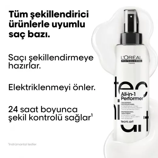 LOREAL Tecni Art All-in-1-Performer 30 Faydalı Durulanmayan Saç Bakım ve Şekillendirme Spreyi 190ml