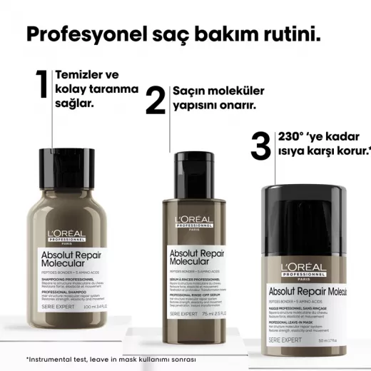 LOREAL Absolut Repair Molecular Repair Hair Kit Trio Üçlü Onarıcı Mini Saç Bakım Seti