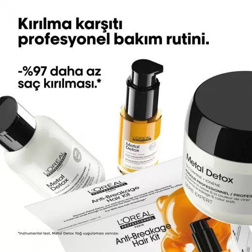 LOREAL Metal Detox Anti-Breakage Hair Kit Trio Kırılma Karşıtı Mini Saç Bakım Seti