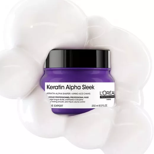 LOREAL Keratin Alpha Sleek Elektriklenme Önleyici ve Pürüzsüzleştirici Saç Maskesi 500ml