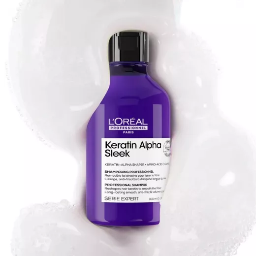 LOREAL Keratin Alpha Sleek Elektriklenme Önleyici ve Pürüzsüzleştirici Sülfatsız Şampuan 300ml