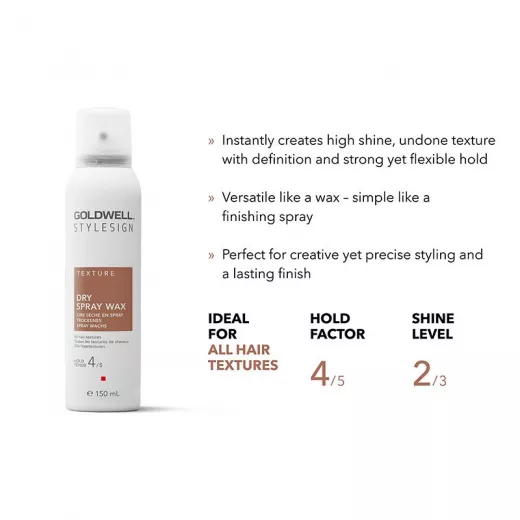 GOLDWELL Style Sign Texture Dry Spray Wax Güçlü Tutucu Parlak Şekillendirici Sprey Wax 150ml