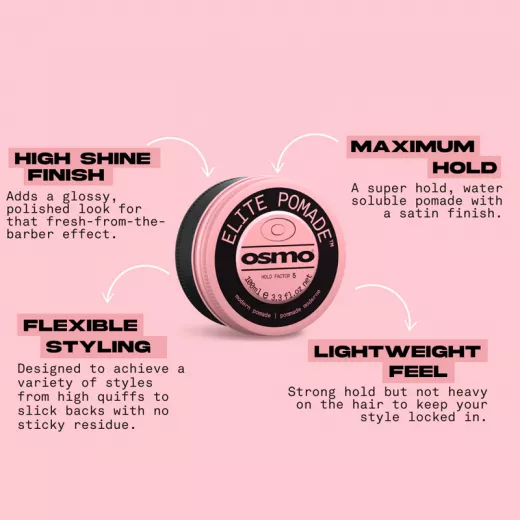 OSMO Elite Pomade Güçlü Tutucu Parlak Saç Şekillendirici Krem Wax 100ml