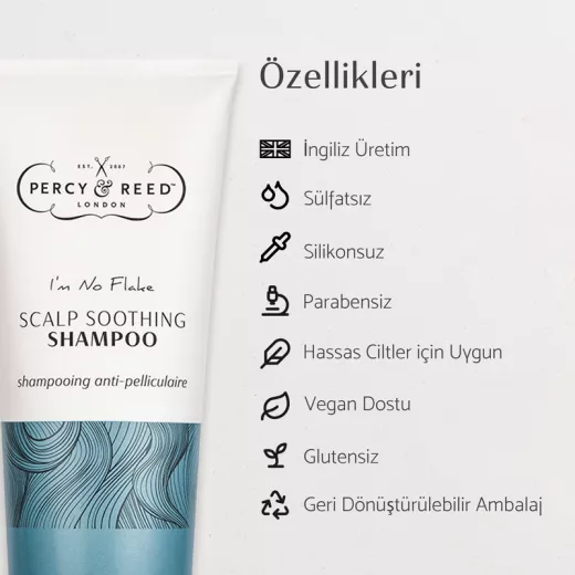 Percy & Reed I'm No Flake Kepek Önleyici Arındırıcı Yatıştırıcı Şampuan 250ml