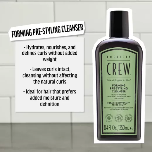 American Crew Forming Pre-Styling Cleanser Kıvırcık Saçlar İçin Elektriklenme Önleyici Bukle Belirginleştirici Şampuan 250ml