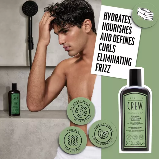 American Crew Forming Pre-Styling Cleanser Kıvırcık Saçlar İçin Elektriklenme Önleyici Bukle Belirginleştirici Şampuan 250ml