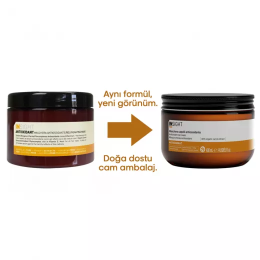 INSIGHT Antioxidant Tüm Saç Tipleri İçin Parabensiz Yenileyici ve Koruyucu Maske 400ml