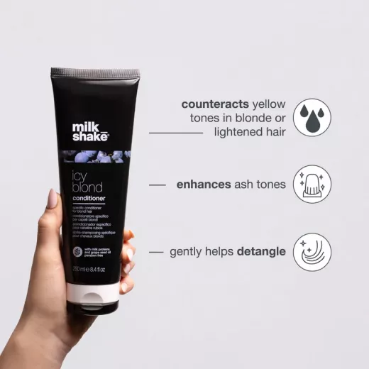 milkshake Icy Blond Açık Sarı Saçlar İçin Turunculuk Önleyici Siyah Pigmentli Küllü Krem 250ml