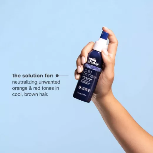 milkshake Cold Brunette Kumral Saçlar İçin Turunculuk Önleyici Mavi Pigment Tonlayıcı Saç Bakım Spreyi 100ml