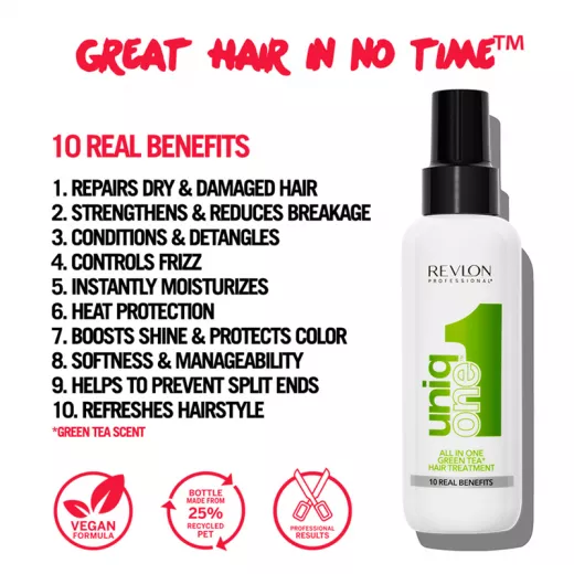 Uniq One Green Tea Scent 10 Etkili Durulanmayan Sprey Maske 150ml