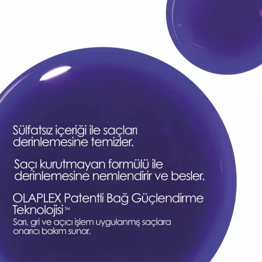 Olaplex No.4P Sarı Gri ve Beyaz Saçlar İçin Onarıcı Mor Tonlama Şampuanı 1000ml