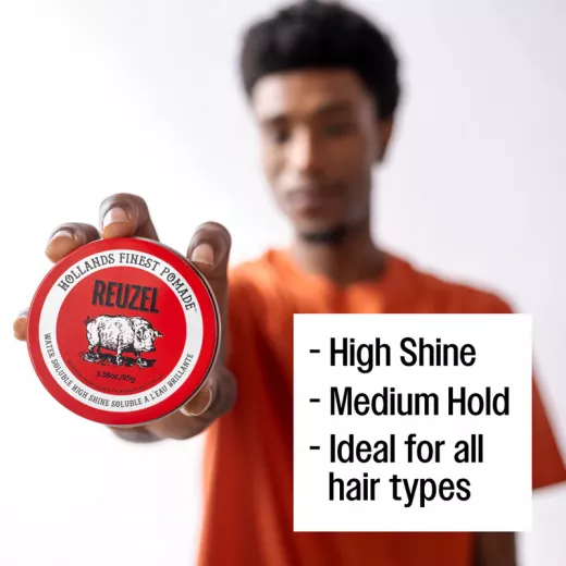 Reuzel Red Pomade Su Bazlı Orta Tutucu Parlak Wax 95g