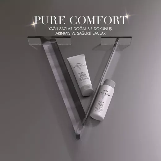 HUSH Veganic Pure Comfort Yağlı Saçlar İçin Arındırıcı ve Sebum Dengeleyici Krem 250ml