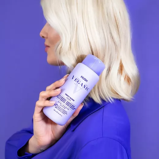 HUSH Veganic Perfect Blonde Sarı Saçlar İçin Turunculuk Önleyici Mor Tonlama Şampuanı 1000ml