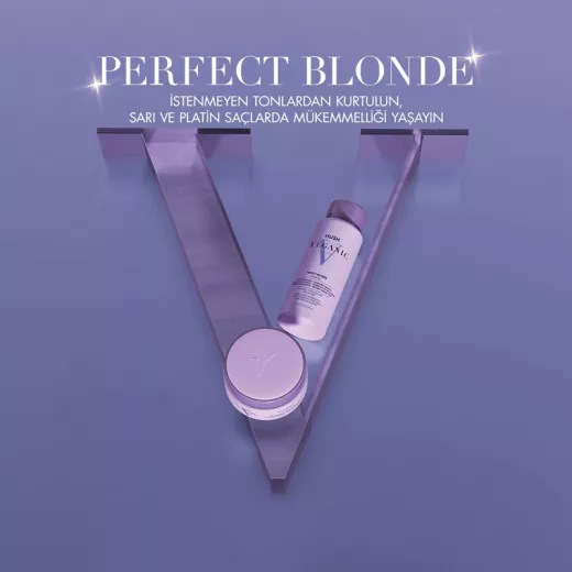 HUSH Veganic Perfect Blonde Sarı Saçlar İçin Turunculuk Önleyici Mor Tonlama Şampuanı 1000ml