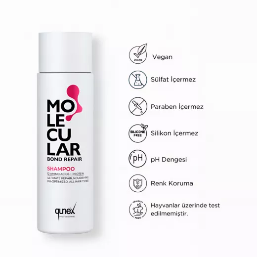 Molecular Bond Repair Aşırı Yıpranmış Yanmış Saçlar İçin Onarıcı Sülfatsız Şampuan 250ml