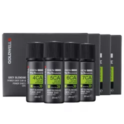 GOLDWELL Men ReShade Erkeklere Özel Beyazlayan Saçlar İçin Renklendirici Köpük 4x20ml