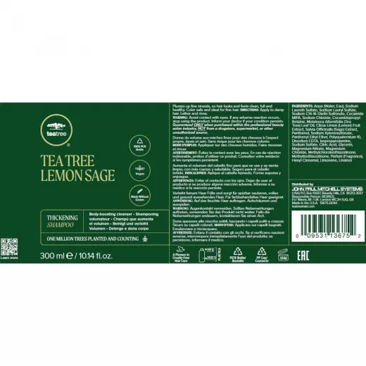 PAUL MITCHELL Tea Tree Lemon Sage Thickening Shampoo Enerji Veren Hacim ve Terapi Şampuanı 300ml