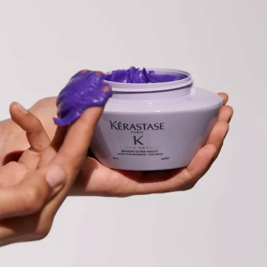 Kerastase Blond Absolu Masque Ultra-Violet Açık Soğuk Sarı Saçlar İçin Mor Tonlama Maskesi 200ml