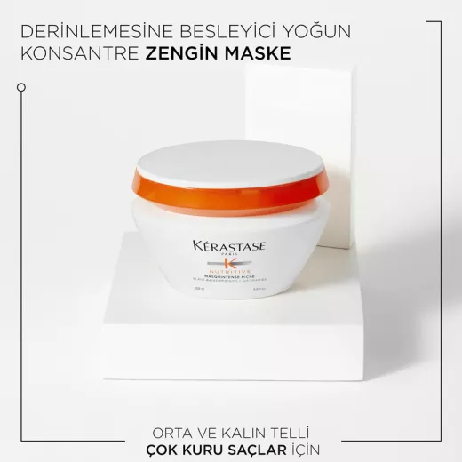 KERASTASE Nutritive Masquintense Riche Kalın Telli Saçlar İçin Nemlendirici ve Besleyici Maske 200ml