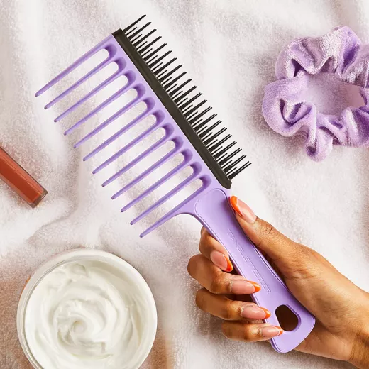 Tangle Teezer Wide Tooth Comb Yoğun Kıvırcık Saçlar İçin Çift Taraflı Kolay Tarama Tarağı
