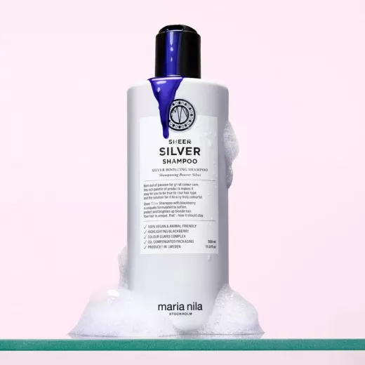 Maria Nila Sheer Silver Sarı Saçlar İçin Turuncu Önleyici Mor Tonlama Şampuanı 350ml