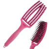Olivia Garden Finger Brush FB Combo Medium Saç Fırçası Pembe